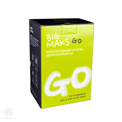 Кокосовый уголь Big Maks GO 25мм 72шт
