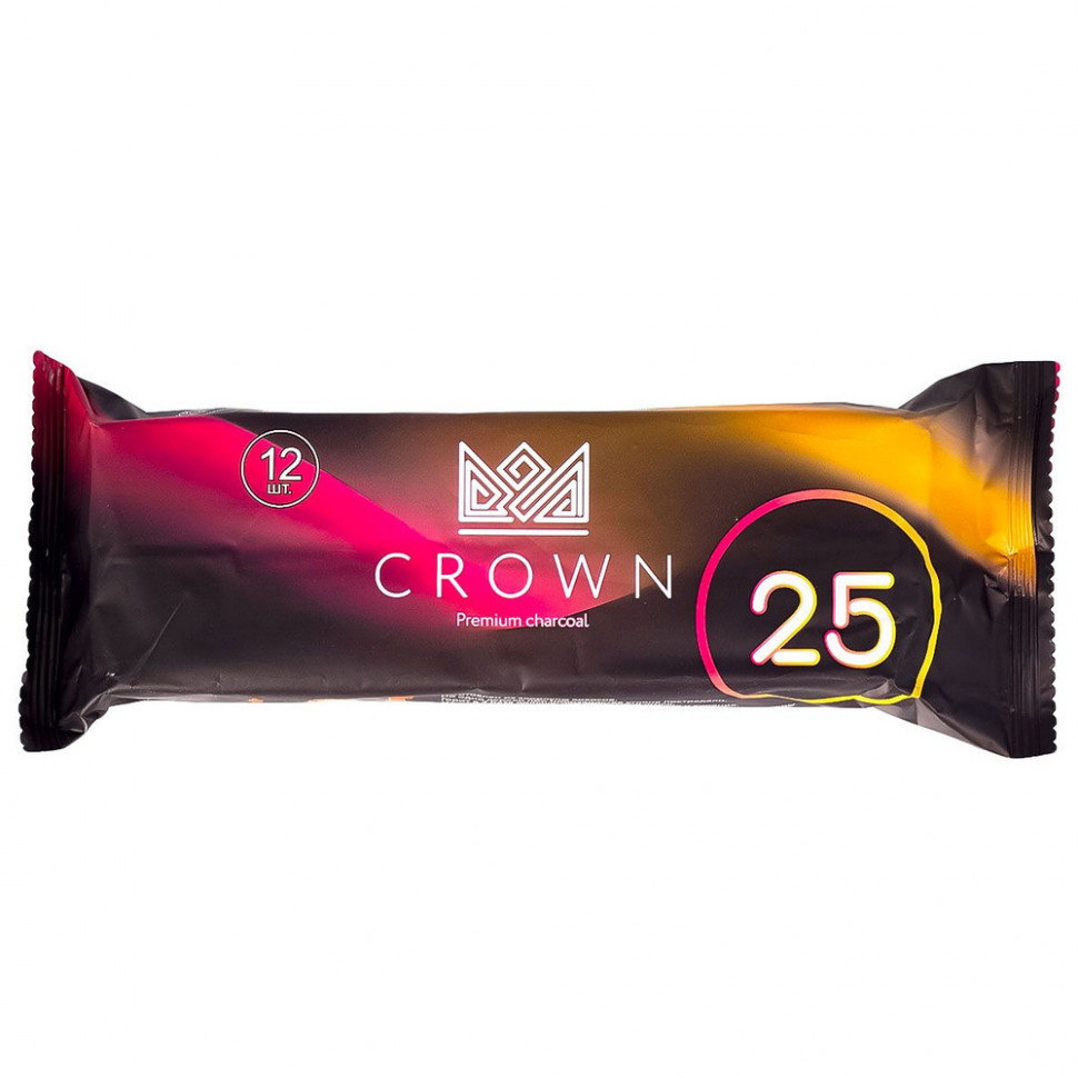 Кокосовый уголь Crown 25мм 12шт